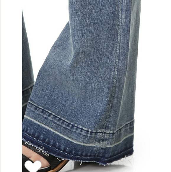 Rich & Skinny Flare Leg Jeans With Raw Hem - Picture 2 of 7